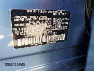 2021 Subaru Forester Limited with VIN JF2SKAUC4MH529912, listed as a Copart auction lot 52199735 with 7,488 mi miles and Salvage Title. Bid and sale history available at carsss.com. Image 13.