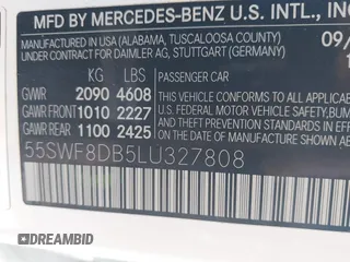 2020 Mercedes-Benz C 300 with VIN 55SWF8DB5LU327808, listed as a IAAI auction lot 41527943 with 31,642 mi miles and . Bid and sale history available at carsss.com. Image 9.