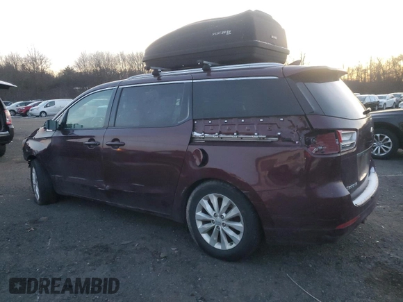 2016 Kia Sedona SX with VIN KNDMC5C15G6169660, listed as a Copart auction lot 85941454 with 0 mi miles and Clean Title. Bid and sale history available at carsss.com. Image 2.