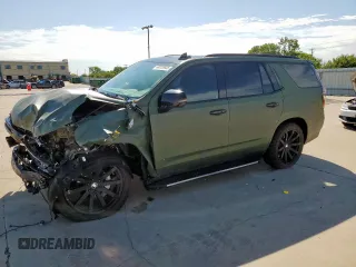 2021 Chevrolet Tahoe LT z VIN 1GNSKNKD1MR123900, wystawiony jako Copart lot #60226855 z przebiegiem Nie podano mil oraz Szkoda całkowita • Salvage title. Historia ofert i sprzedaży dostępna na DreamBid. Obrazek 1.