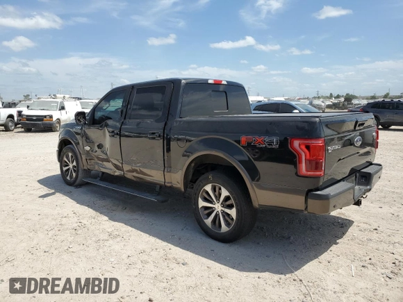2015 Ford F-150 XLT with VIN 1FTEW1EF7FFB97309, listed as a Copart auction lot 53818015 with 121,641 mi miles and Salvage Title. Bid and sale history available at carsss.com. Image 2.