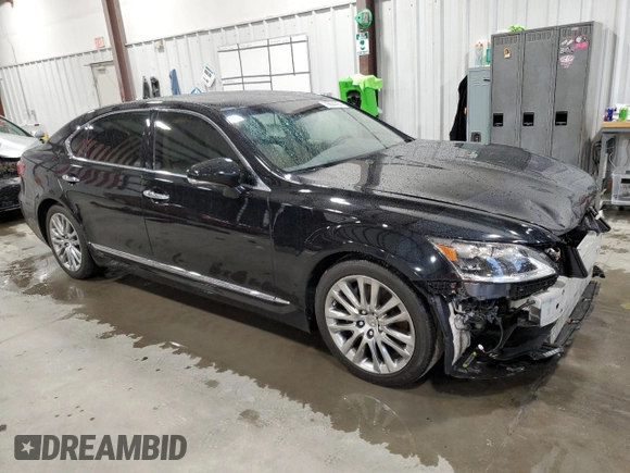 2014 Lexus LS 460 L with VIN JTHGL1EF6E5051262, listed as a Copart auction lot 79604764 with 63,965 mi miles and Salvage Title. Bid and sale history available at DreamBid. Image 4.