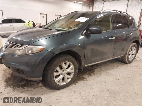 2013 Nissan Murano SV with VIN JN8AZ1MWXDW301929, listed as a IAAI auction lot 41127659 with 187,879 mi miles. Bid and sale history available at carsss.com. Image 2.
