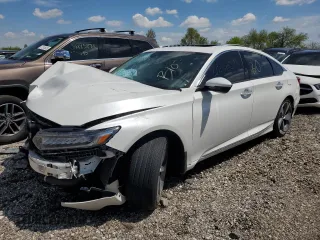 2020 Honda Accord Touring z VIN 1HGCV2F97LA018169, wystawiony jako Copart lot #55828685 z przebiegiem Nie podano mil oraz Szkoda całkowita • Salvage title. Historia ofert i sprzedaży dostępna na DreamBid. Obrazek 1.