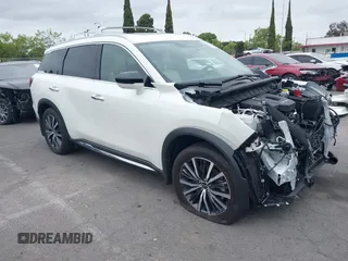 2025 Infiniti QX60 Sensory with VIN 5N1AL1GS6SC330036, listed as a IAAI auction lot 42193990 with 5,403 mi miles and . Bid and sale history available at DreamBid. Image 1.