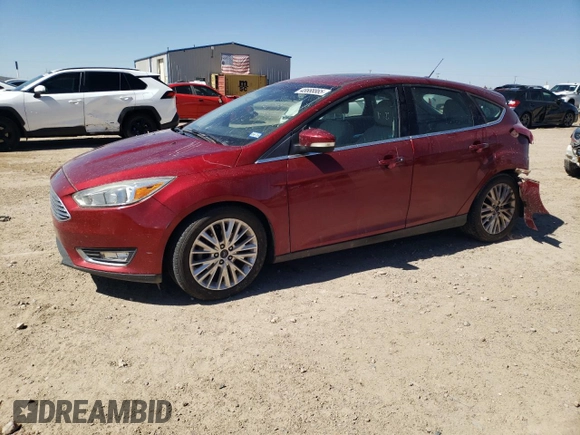 2017 Ford Focus Titanium with VIN 1FADP3N23HL268209, listed as a Copart auction lot 48668865 with 107,339 mi miles and Salvage Title. Bid and sale history available at carsss.com. Image 1.