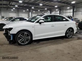 2019 Audi A3 Sedan Premium Plus with VIN WAUJEGFF5KA100227, listed as a Copart auction lot 46665445 with 84,279 mi miles and Salvage Title. Bid and sale history available at carsss.com. Image 1.