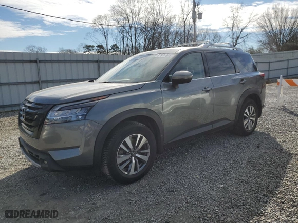 2022 Nissan Pathfinder SL with VIN 5N1DR3CA2NC225163, listed as a Copart auction lot 87971695 with 44,828 mi miles and Salvage Title. Bid and sale history available at carsss.com. Image 1.