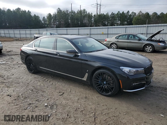 2018 BMW 7 Series 740e xDrive iPerformance with VIN WBA7J2C53JG938434, listed as a Copart auction lot 85508014 with 69,183 mi miles and Salvage Title. Bid and sale history available at carsss.com. Image 4.