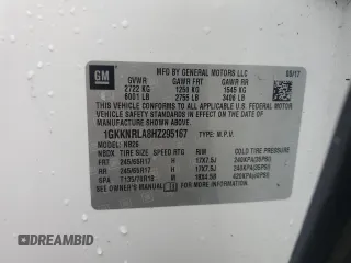 2017 GMC Acadia SLE z VIN 1GKKNRLA8HZ295167, wystawiony jako Copart lot #47920335 z przebiegiem 87 851 mil mil oraz Szkoda całkowita • Salvage title. Historia ofert i sprzedaży dostępna na DreamBid. Obrazek 13.