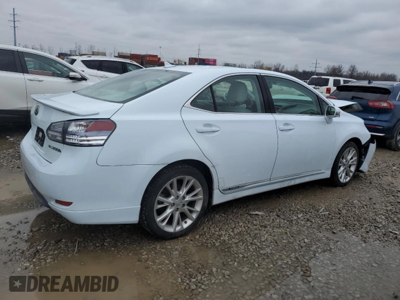 2010 Lexus HS 250h with VIN JTHBB1BA0A2026729, listed as a Copart auction lot 85671574 with 164,136 mi miles and Salvage Title. Bid and sale history available at DreamBid. Image 3.