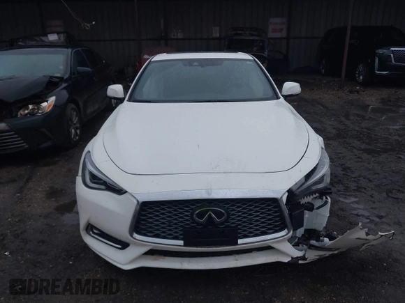 2021 Infiniti Q60 Luxe with VIN JN1EV7KL1MM470045, listed as a IAAI auction lot 41337676 with 11,154 mi miles and . Bid and sale history available at DreamBid. Image 12.