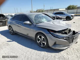 2021 Hyundai Elantra Hybrid Limited with VIN KMHLN4AJ5MU012068, listed as a Copart auction lot 77092104 with 0 mi miles and Salvage Title. Bid and sale history available at carsss.com. Image 4.