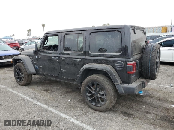 2024 Jeep Wrangler Sahara with VIN 1C4RJXP6XRW168603, listed as a Copart auction lot 59056565 with 5,625 mi miles and Non repairable. Bid and sale history available at DreamBid. Image 2.