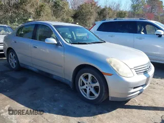 2004 Infiniti G35 w/Leather with VIN JNKCV51F14M708124, listed as a IAAI auction lot 41773734 with 195,547 mi miles and . Bid and sale history available at carsss.com. Image 1.