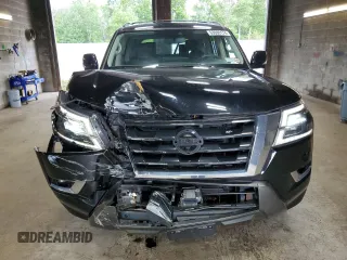 2021 Nissan Armada SL with VIN JN8AY2BBXM9795698, listed as a Copart auction lot 63000174 with 33,002 mi miles and Salvage Title. Bid and sale history available at carsss.com. Image 5.