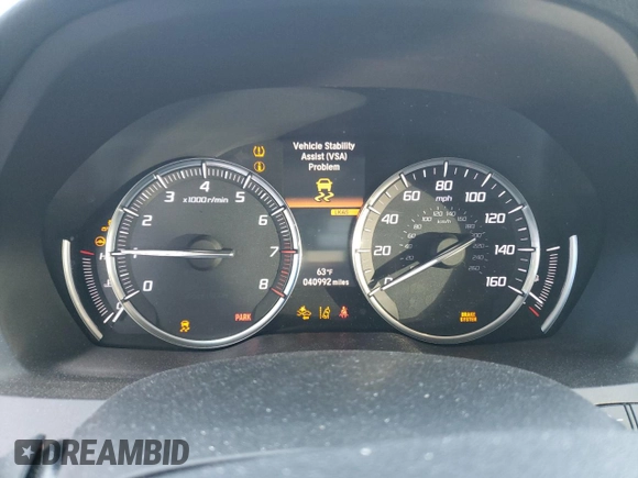 2019 Acura MDX Technology with VIN 5J8YD4H54KL003159, listed as a Copart auction lot 60716275 with 40,992 mi miles and Salvage title. Bid and sale history available at DreamBid. Image 9.