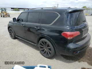 2013 Infiniti QX56 with VIN JN8AZ2NE2D9040452, listed as a Copart auction lot 55810675 with 219,713 mi miles and Clean Title. Bid and sale history available at DreamBid. Image 2.