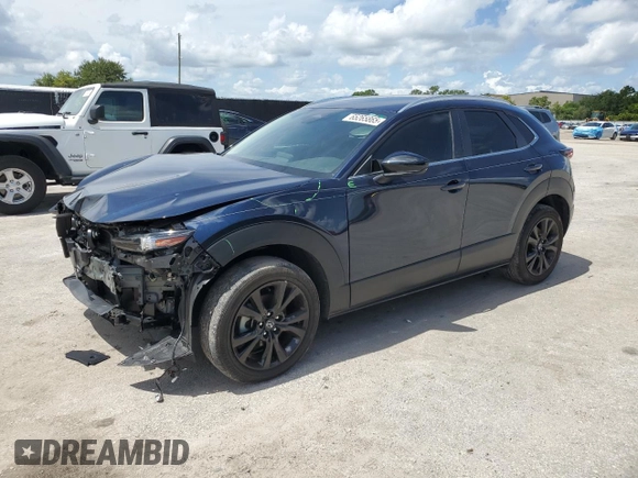 2024 Mazda CX-30 S Select Sport z VIN 3MVDMBBM6RM690587, wystawiony jako Copart lot #65265865 z przebiegiem 17 713 mil mil oraz Szkoda całkowita • Salvage title. Historia ofert i sprzedaży dostępna na DreamBid. Obrazek 1.