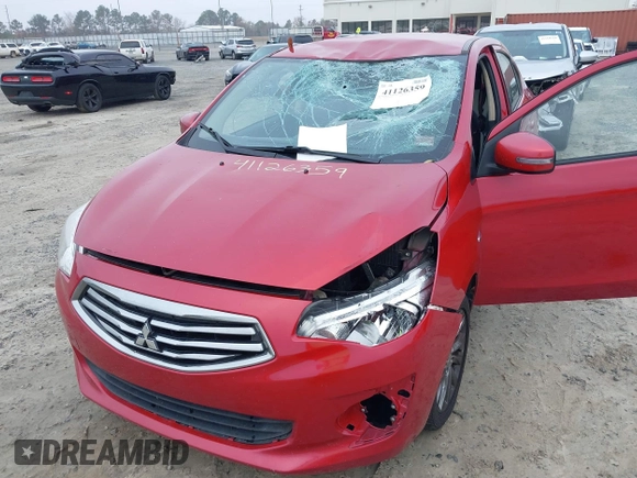 2018 Mitsubishi Mirage G4 SE with VIN ML32F4FJ8JHF08515, listed as a IAAI auction lot 41126359 with 115,006 mi miles. Bid and sale history available at carsss.com. Image 6.