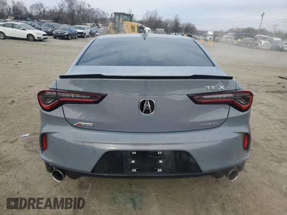2025 Acura TLX w/A-Spec Package with VIN 19UUB6F56SA000665, listed as a Copart auction lot 45794825 with 2,885 mi miles and Salvage Title. Bid and sale history available at DreamBid. Image 6.