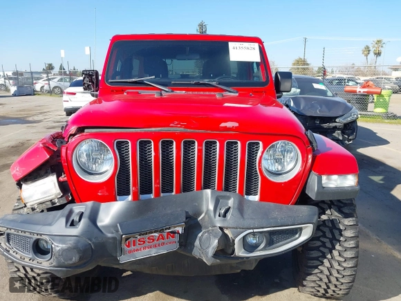 2020 Jeep Wrangler Unlimited Sahara with VIN 1C4HJXEN2LW195663, listed as a IAAI auction lot 41355828 with 81,742 mi miles. Bid and sale history available at carsss.com. Image 12.