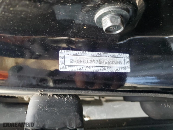 2008 Honda Civic Cpe EX-L with VIN 2HGFG12978H563398, listed as a Copart auction lot 85394144 with 183,300 mi miles and Salvage Title. Bid and sale history available at carsss.com. Image 12.