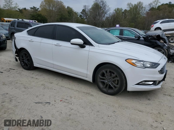 2018 Ford Fusion SE with VIN 3FA6P0HD9JR284796, listed as a Copart auction lot 52627275 with 87,438 mi miles and Salvage Title. Bid and sale history available at DreamBid. Image 4.