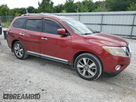 2013 Nissan Pathfinder Platinum with VIN 5N1AR2MM2DC623879, listed as a Copart auction lot 63420305 with 191,230 mi miles and Clean title. Bid and sale history available at DreamBid. Image 4.