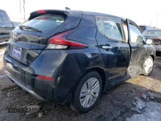 2025 Nissan LEAF S with VIN 1N4AZ1BV1SC550016, listed as a Copart auction lot 46543705 with 11 mi miles and Salvage Title. Bid and sale history available at carsss.com. Image 3.