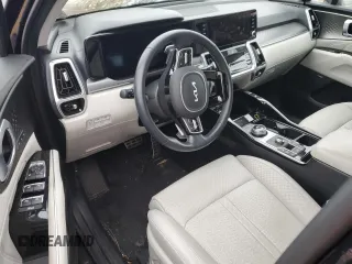2023 Kia Sorento Hybrid SX Prestige with VIN KNDRKDLG0P5187805, listed as a Copart auction lot 84380234 with 0 mi miles and Salvage Title. Bid and sale history available at carsss.com. Image 8.