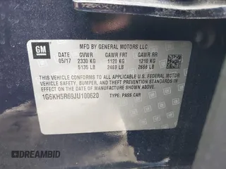 2018 Cadillac CT6 Premium Luxury AWD with VIN 1G6KH5R69JU100620, listed as a IAAI auction lot 41702943 with 83,987 mi miles and . Bid and sale history available at DreamBid. Image 9.