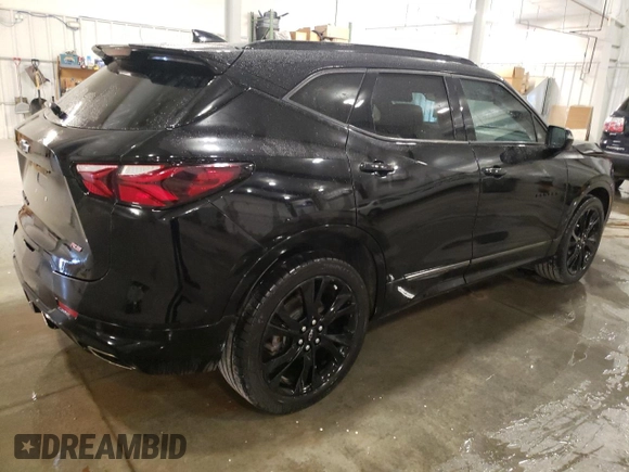 2019 Chevrolet Blazer RS with VIN 3GNKBJRS0KS608665, listed as a Copart auction lot 53233515 with 69,489 mi miles and Salvage title. Bid and sale history available at DreamBid. Image 3.
