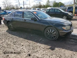 2003 BMW 7 Series 745Li with VIN WBAGN63403DR13725, listed as a Copart auction lot 52175805 with Not Provided miles and Salvage Title. Bid and sale history available at carsss.com. Image 4.
