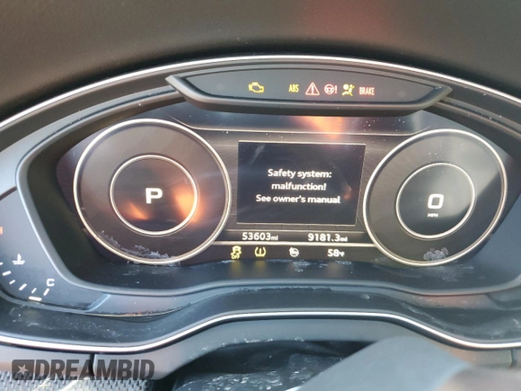 2018 Audi SQ5 with VIN WA1C4BFY1J2152136, listed as a Copart auction lot 89361275 with 53,603 mi miles and Salvage Title. Bid and sale history available at DreamBid. Image 9.