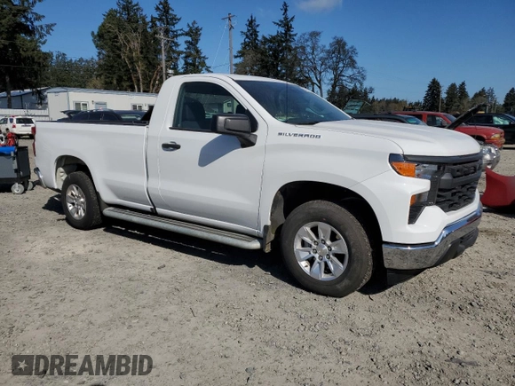 2023 Chevrolet Silverado 1500 Work Truck with VIN 3GCNAAED1PG293594, listed as a Copart auction lot 53402525 with 0 mi miles and Clean Title. Bid and sale history available at carsss.com. Image 4.