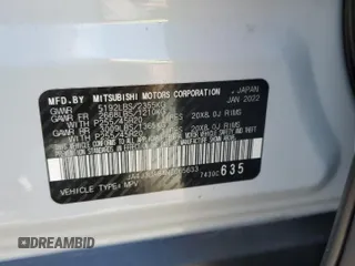 2022 Mitsubishi Outlander SE с VIN JA4J3UA84NZ065633, выставлен на аукционе Copart как лот 59822445 с пробегом 77 343 миль миль и Списание • Salvage title. История ставок и продаж доступна на DreamBid. Изображение 14.