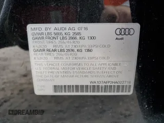 2017 Audi Q5 Premium Plus with VIN WA1D7AFP2HA022718, listed as a Copart auction lot 43852775 with 78,652 mi miles and Salvage title. Bid and sale history available at DreamBid. Image 15.