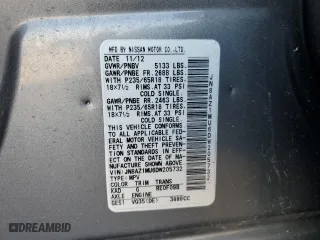 2013 Nissan Murano SV with VIN JN8AZ1MU6DW205732, listed as a Copart auction lot 41968815 with 72,168 mi miles and Salvage Title. Bid and sale history available at carsss.com. Image 14.