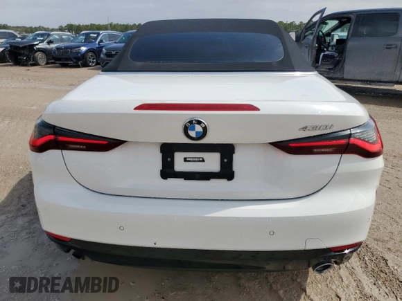 2024 BMW 4 Series 430i z VIN WBA23AT04RCN54796, wystawiony jako Copart lot #87837505 z przebiegiem 24 341 mil mil oraz Szkody całkowita. Historia ofert i sprzedaży dostępna na DreamBid. Obrazek 6.