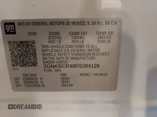 2024 Chevrolet Blazer LT with VIN 3GNKBCR48RS284128, listed as a IAAI auction lot 41542591 with 2,847 mi miles and . Bid and sale history available at DreamBid. Image 9.