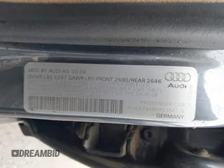 2004 Audi A6 with VIN WAUVT64B64N104316, listed as a IAAI auction lot 41914713 with 246,473 mi miles. Bid and sale history available at carsss.com. Image 9.