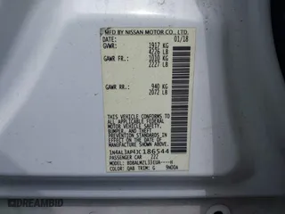 2018 Nissan Altima 2.5 SV with VIN 1N4AL3AP4JC186544, listed as a IAAI auction lot 41892390 with 113,384 mi miles. Bid and sale history available at carsss.com. Image 9.