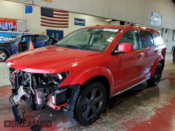 2018 Dodge Journey Crossroad z VIN 3C4PDDGG7JT504126, wystawiony jako Copart lot #55911855 z przebiegiem 107 564 mil mil oraz Szkoda całkowita • Salvage title. Historia ofert i sprzedaży dostępna na DreamBid. Obrazek 1.