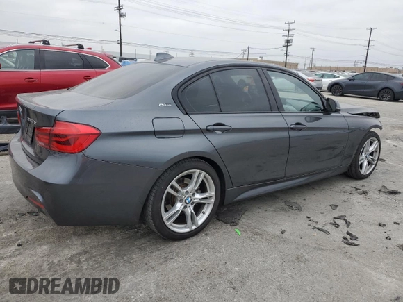2018 BMW 3 Series 330e iPerformance with VIN WBA8E1C52JA758674, listed as a Copart auction lot 43273165 with 77,325 mi miles and Salvage Title. Bid and sale history available at carsss.com. Image 3.