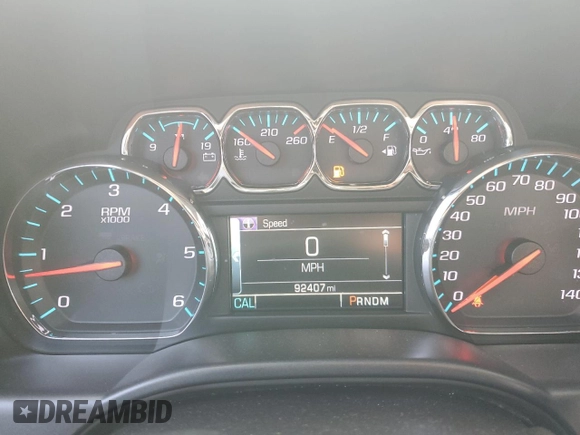 2015 Chevrolet Silverado 1500 LT with VIN 1GCRCREC0FZ382122, listed as a Copart auction lot 48316555 with 92,407 mi miles and Salvage Title. Bid and sale history available at carsss.com. Image 9.