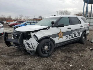 2014 Ford Utility Police Interceptor with VIN 1FM5K8AR1EGB54318, listed as a Copart auction lot 49458155 with 0 mi miles and Salvage Title. Bid and sale history available at carsss.com. Image 1.