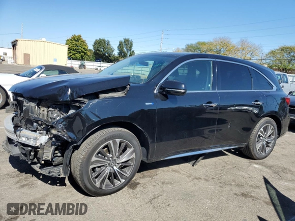 2019 Acura MDX Sport Hybrid w/Technology Pkg with VIN 5J8YD7H52KL001766, listed as a Copart auction lot 75276724 with 71,035 mi miles and Salvage Title. Bid and sale history available at carsss.com. Image 1.