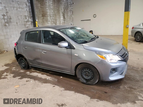 2022 Mitsubishi Mirage ES with VIN ML32AUHJXNH002912, listed as a Copart auction lot 58705215 with 55,828 mi miles and Salvage title. Bid and sale history available at DreamBid. Image 4.