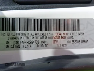 2017 Jeep Grand Cherokee Altitude с VIN 1C4RJFAG4HC864739, выставлен на аукционе IAAI как лот 42525748 с пробегом 159 388 миль миль и . История ставок и продаж доступна на DreamBid. Изображение 9.